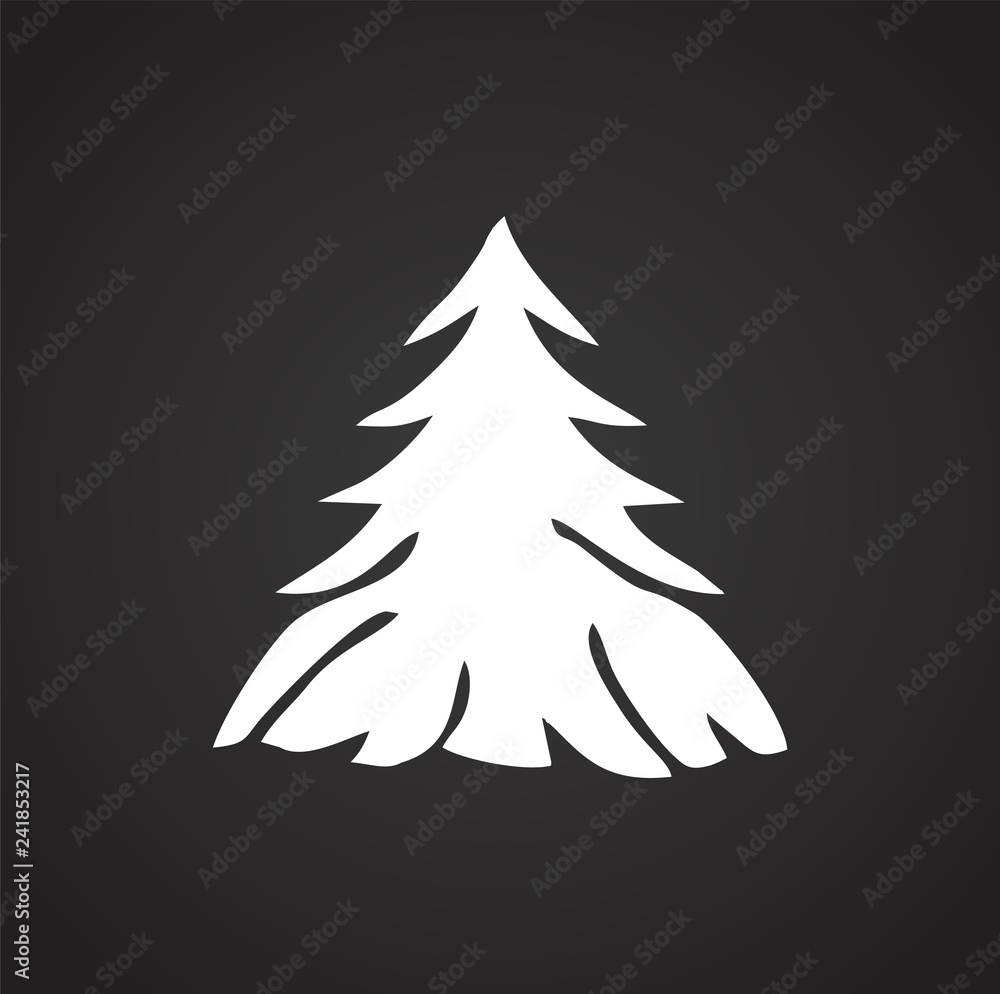 Aufkleber tree icon on black background for graphic and web design, modern simple vector sign. internet concep