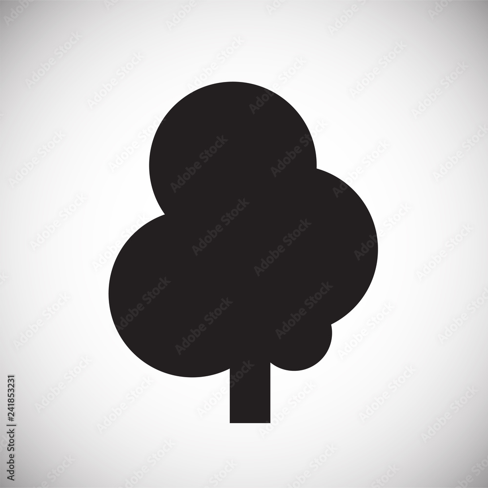 Poster tree icon on white background for graphic and web design, modern simple vector sign. internet concep