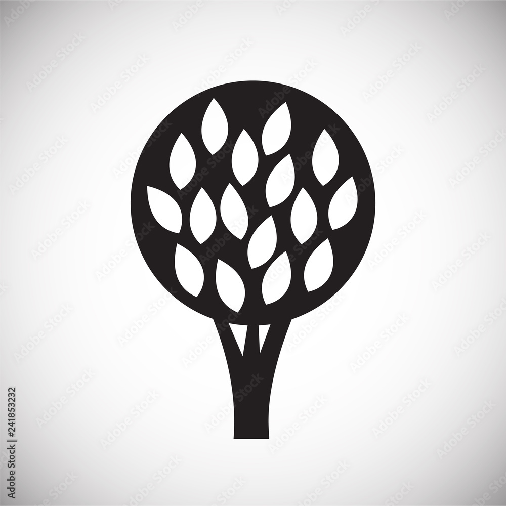 Poster tree icon on white background for graphic and web design, modern simple vector sign. internet concep