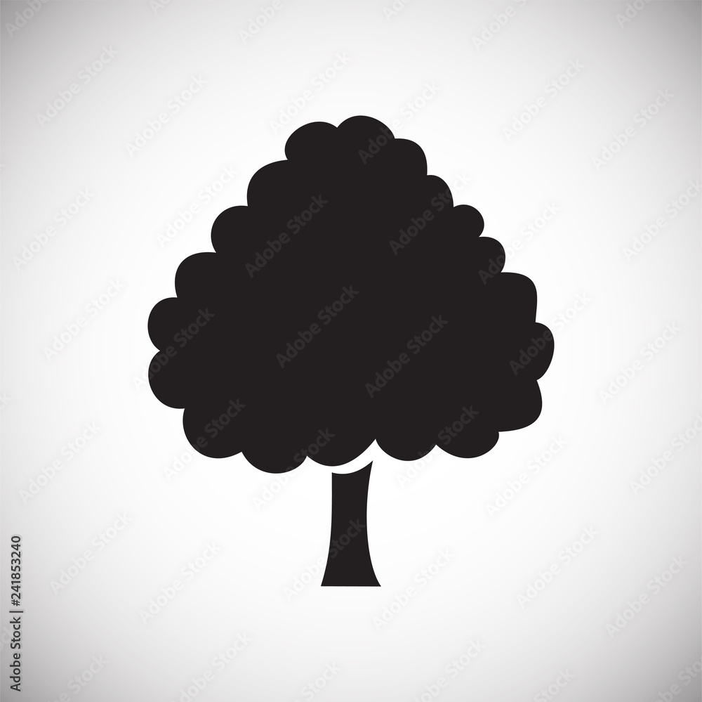 Poster tree icon on white background for graphic and web design, modern simple vector sign. internet concep