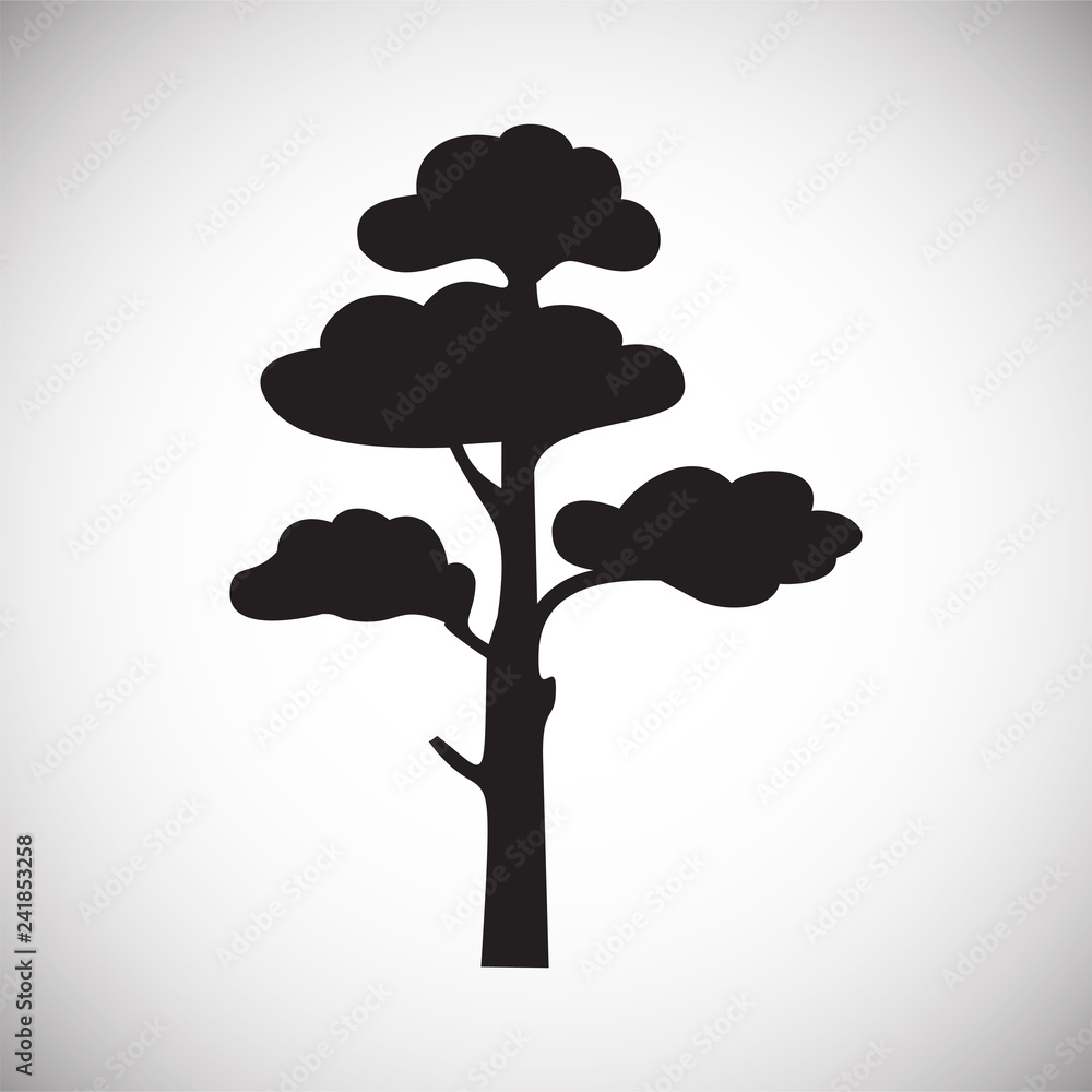 Poster tree icon on white background for graphic and web design, modern simple vector sign. internet concep