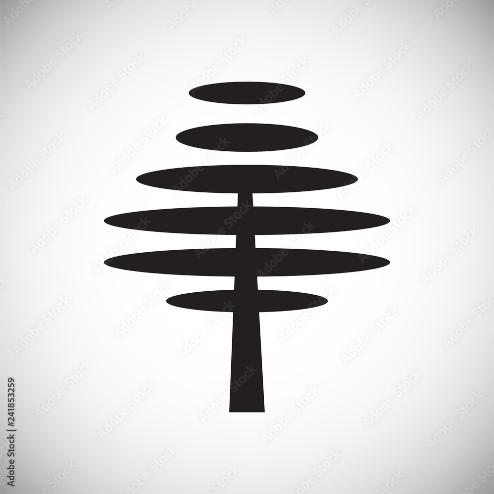 Poster tree icon on white background for graphic and web design, modern simple vector sign. internet concep
