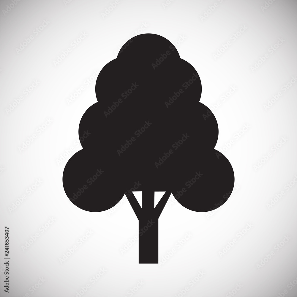 Poster tree icon on white background for graphic and web design, modern simple vector sign. internet concep
