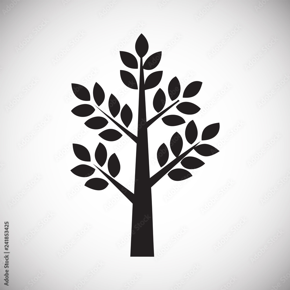 Poster tree icon on white background for graphic and web design, modern simple vector sign. internet concep