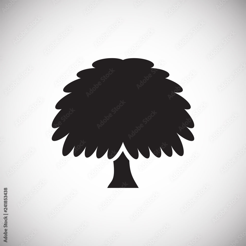 Poster tree icon on white background for graphic and web design, modern simple vector sign. internet concep