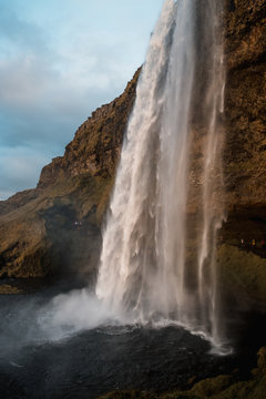  Picturesque waterfall Seljalandsfoss, Iceland. Nordic nature © Klara