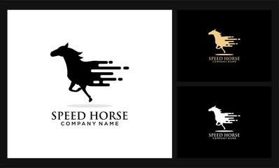 speed horse icon company vector logo