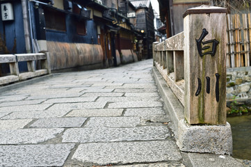 Fototapeta na wymiar 京都祇園　白川の風景