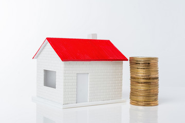 Save money to buy a house / house model and RMB