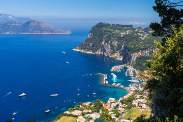 Fototapeta na wymiar View of Capri Italy