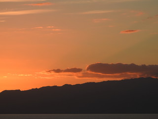 sun setting over the sea