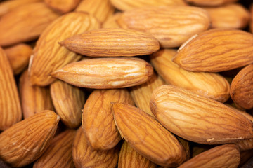 Almond nuts close-up macro photo