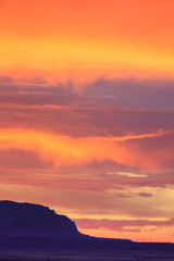 Vertical brilliant cloudscape sunrise