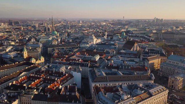 City center of Vienna. Aerial view