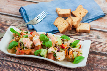 Fresh seafood salad