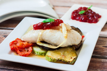 Cod with vegetables