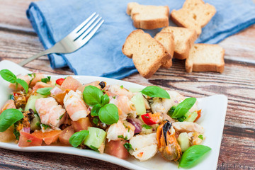 Fresh seafood salad