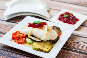Cod with vegetables