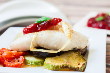 Cod with vegetables
