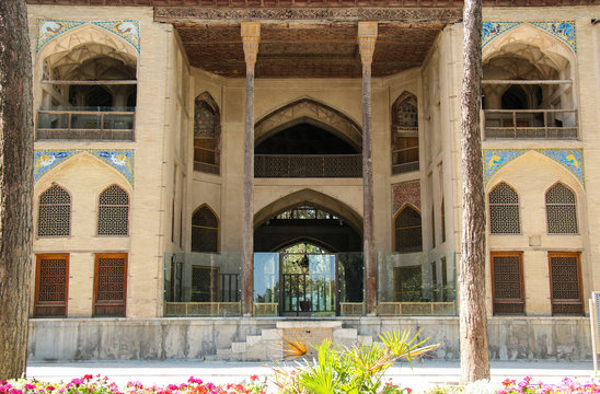 Hasht Behesht Palace from the Safavid era with a beautiful garden in the centre of Isfahan, Iran