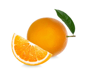 Orange fruit. Orange slice isolate on white background
