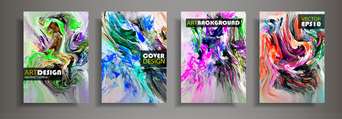 Modern design A4.Abstract marble texture of colored bright liquid paints.Splash neon trends paints.Used design presentations, print,flyer,business cards,invitations, calendars,sites, packaging,cover.