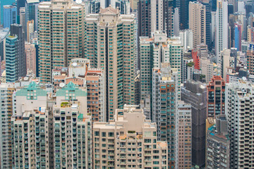 Obraz premium View of high building at Hongkong