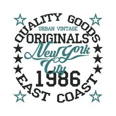 New York typography, t-shirt  vintage, design graphic