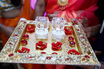 Fototapeta na wymiar Indian wedding ring ceremony