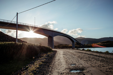 Brücke in Norwegen auf den Lofoten