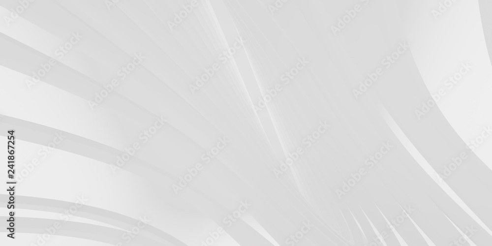 Aufkleber Abstract of white architectural space ,Perspective of future design building. 3D rendering