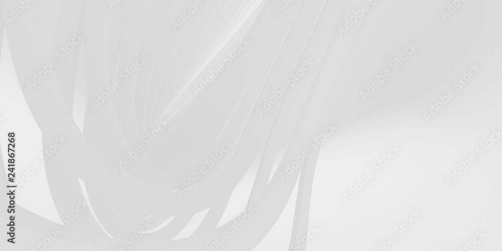 Leinwandbilder abstract of white architectural space ,perspective of future design building. 3d rendering