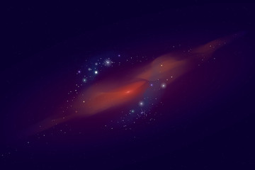 Milky way galaxy. Vector background