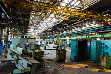  Broken transformer in an abandoned factory