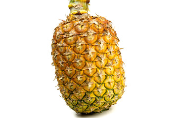 Pineapple fruit isolated on the white background.