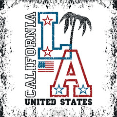 Los Angeles t-shirt, California graphic, sport