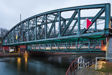 Hubbrücke in Lübeck am Nordtor