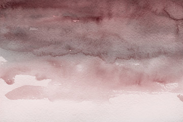 Red ink and watercolor textures on white paper background. Paint leaks and ombre effects. Hand painted abstract image.