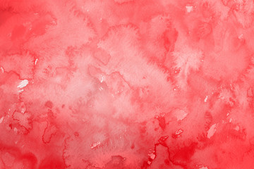 Red ink and watercolor textures on white paper background. Paint leaks and ombre effects. Hand painted abstract image.