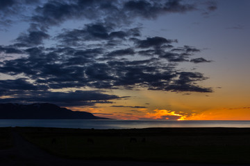 Husavik  sunset