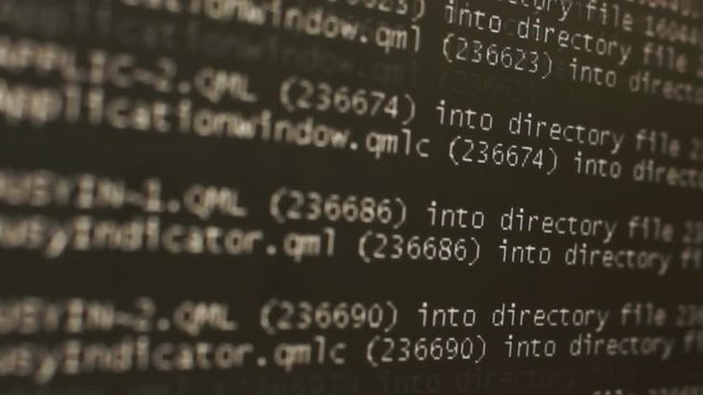 Monitor of the computer that performs the file check