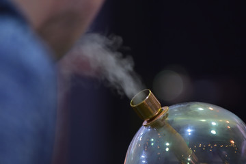Glass flasks for vapers. Whipping whiskey. Evaporator of whiskey for the use of the drink in the...