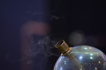 Glass flasks for vapers. Whipping whiskey. Evaporator of whiskey for the use of the drink in the...