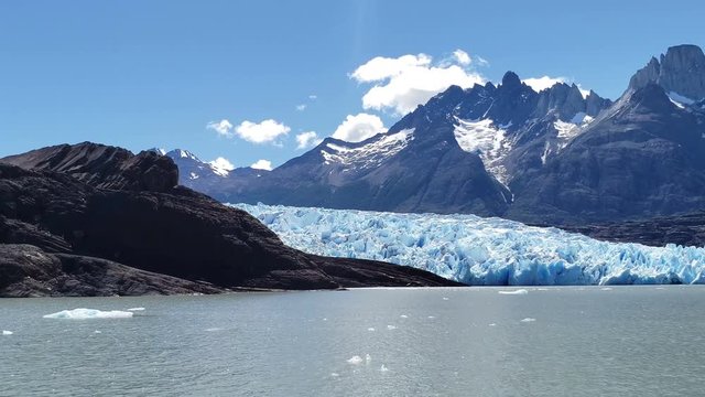 Grey Lake Glaciers in Torres del Paine Park