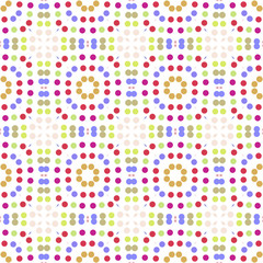 Seamless abstract pattern background with a variety of colored circles.
