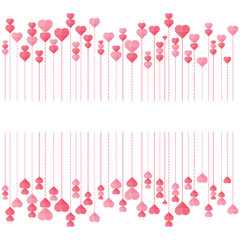 Hearts Line Background