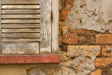 old wall with window