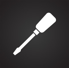 Tool icon on black background for graphic and web design, Modern simple vector sign. Internet concept. Trendy symbol for website design web button or mobile app
