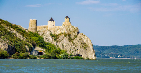 Fototapeta na wymiar Golubac fortress on the danube river in Serbia