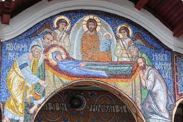 Sambata des Sus; othodoxe Kirche; Mosaik-Ikone; Rumänien; Romania; Siebenbürgen